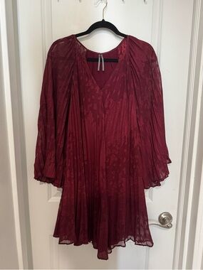 Anthropologie Toulon Pleated Mini Dress
